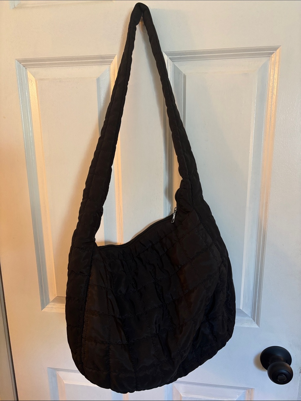 Quilted Puffer  Shoulder Tote Bag